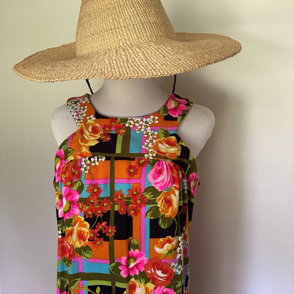 One of a kind Vintage 1960s Retro Floral Midi Dress